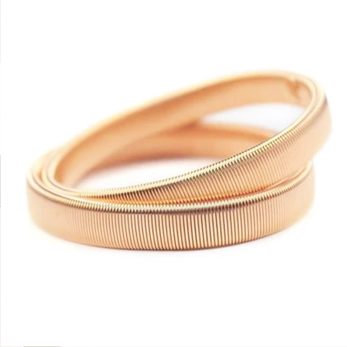 Mens Sleeve Garter Rose Gold Elastic Spring Display Image