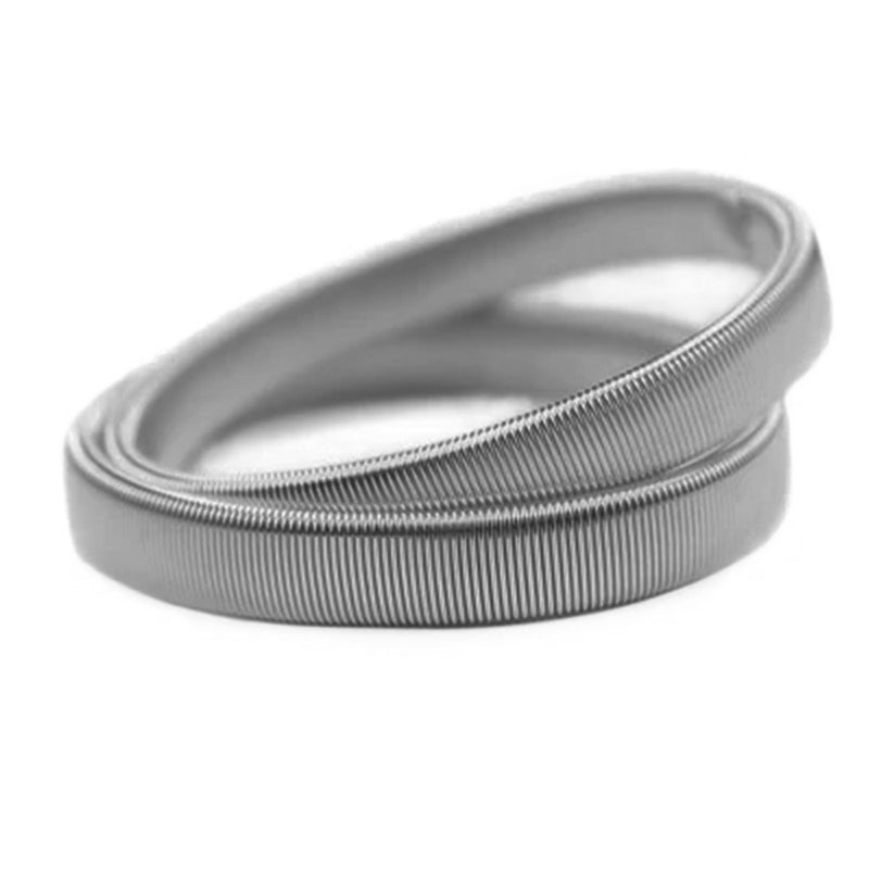 Mens Sleeve Garter Dark Silver Elastic Spring Side Image