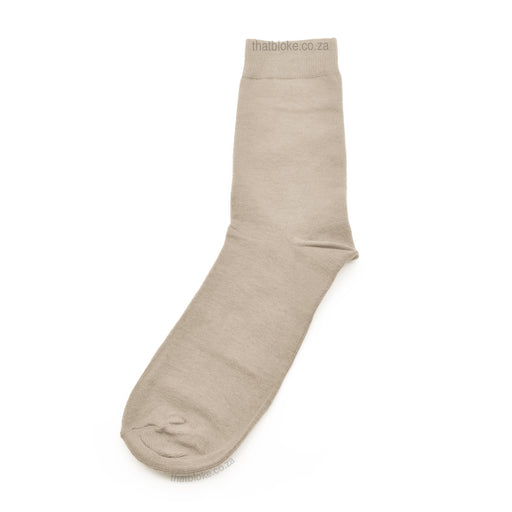 Champagne Beige Socks For Men Cotton