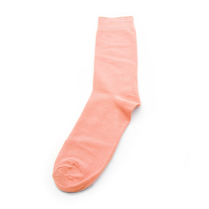 Light Peach Pink Socks For Men Cotton