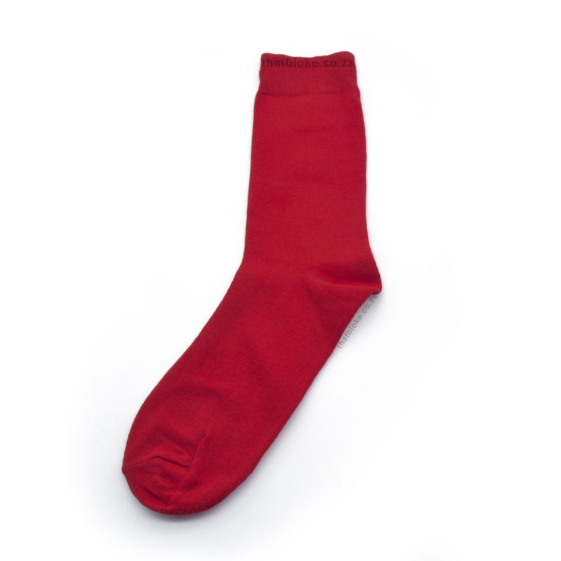 Crimson Red Socks For Men Cotton