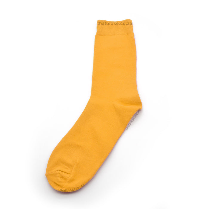 Amber Yellow Socks For Men Cotton