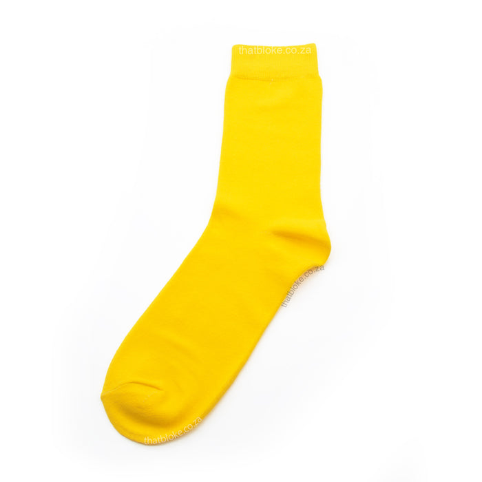 Yellow Socks For Men Cotton