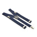 Three Clip Dark Navy Blue Suspenders with black center Elastic Polyester