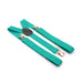 Three Clip Turquoise Suspenders Elastic Polyester