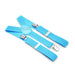 Light Blue Suspenders For Kids Ages 4 to 7 Elastic Polyester Three Clip