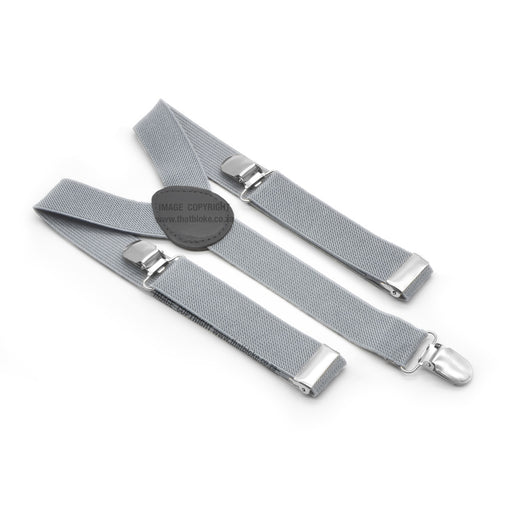 Light Cool Grey Suspenders For Toddlers Age 1 to 3 Years