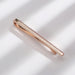 Extra Thin Narrow Rose Gold Tie Bar Clip For Men Patterned Display