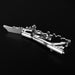 Gold and Silver Ship Tie Clip For Men Navy Vessel Back View