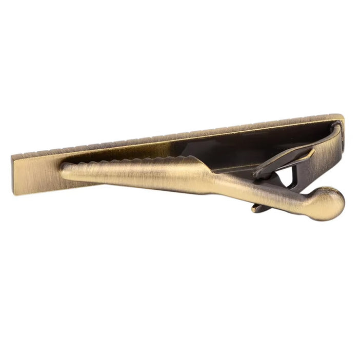 Tie Clip - Diamond Square Pattern Vintage Engraved (Bronze)