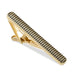 Black Square Engraved Pattern Tie Clip For Men High-Quality Gold Side Image