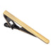Thin Half Stripe Bronze Tie Clip Vintage For Men Top View
