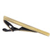 Thin Half Stripe Bronze Tie Clip Vintage For Men Side View