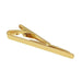 Round Edge Thin Tie Clip Medium-Length Gold Side View