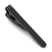 Round Edge Thin Tie Clip Medium-Length Gunmetal Black Top View