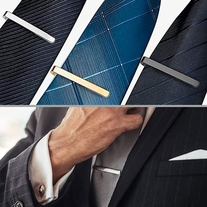 Tie Clip - Medium Thin Round Edge (Gold)