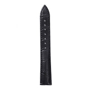 Black Crocodile Skin Watch Strap with Stainless steel Buckle Synthetic Leather 20mm Single View