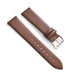 Watch Strap Magro Pointed Edge Thin Brown Genuine Leather Top View