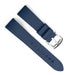 Navy Blue Classic FKM Rubber Watch Strap 20mm Smooth Top View