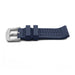 Navy Blue Classic FKM Rubber Watch Strap 20mm Smooth Bottom View