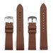 Brown Classic FKM Rubber Watch Strap 24mm Smooth Top and Bottom View