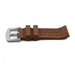 Brown Classic FKM Rubber Watch Strap 24mm Smooth Bottom View