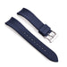 Cavallo TPSIV Rubber Watch Strap Navy Blue Curved End Quick Release Side View 