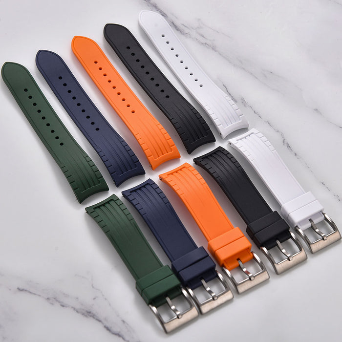 Watch Strap 20mm - Black Cavallo Curved (TPSIV Rubber)