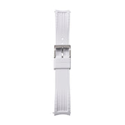 Cavallo TPSIV Rubber Watch Strap White Curved End Quick Release Top View 