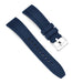 Navy Blue FKM Rubber Watch Strap 24mm Lemans Men Top View