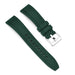 Dark Green FKM Rubber Watch Strap 20mm Lemans Men Top View