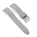 Watch Strap 22mm Grey Lemans FKM Rubber Top View