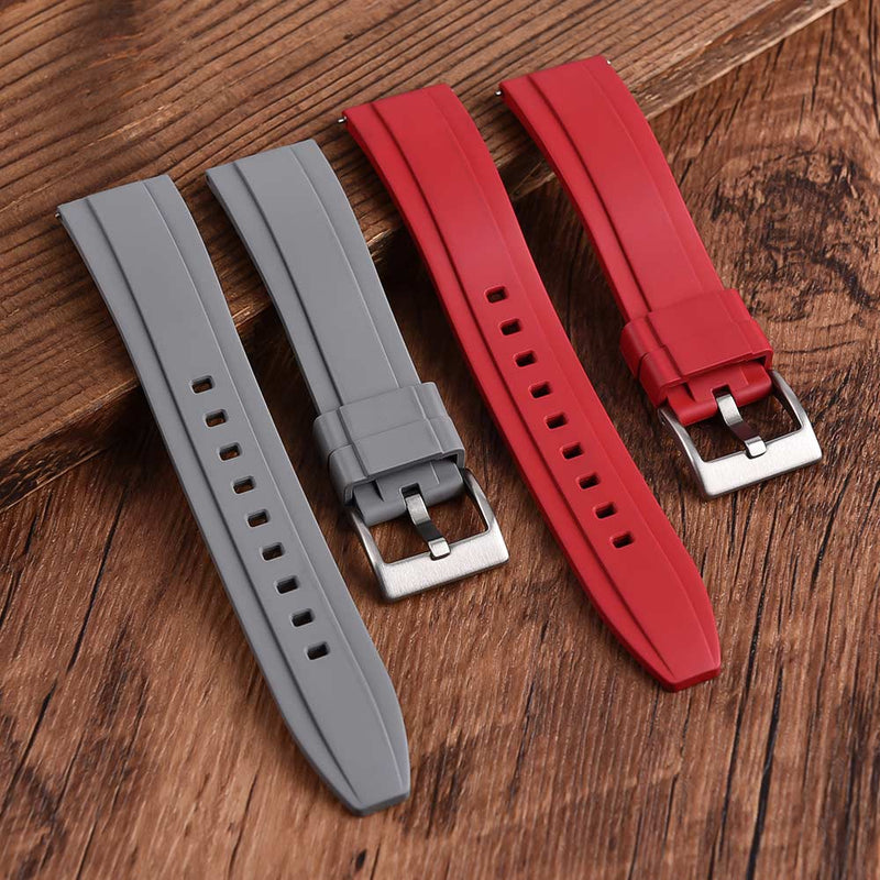 Watch Strap 20mm - Grey Lemans (FKM Rubber)