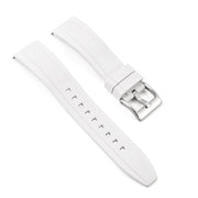 Watch Strap 22mm White Lemans FKM Rubber Top View