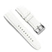 Watch Strap 22mm White Lemans FKM Rubber Front View