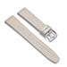 Tratto 22mm Cream Beige Watch Strap For Men Nylon Silicone Hybrid With Stitching Side View