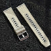 Tratto 22mm Cream Beige Watch Strap For Men Nylon Silicone Hybrid With Stitching Outdoor View