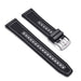 Tratto 22mm Black Watch Strap For Men Nylon Silicone Hybrid With Stitching Side View