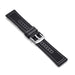 Tratto 22mm Black Watch Strap For Men Nylon Silicone Hybrid With Stitching Top View