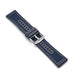 Tratto 22mm Navy Blue Watch Strap For Men Nylon Silicone Hybrid With Stitching Top View