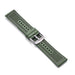 Tratto 22mm Khaki Green Watch Strap For Men Nylon Silicone Hybrid With Stitching Top View