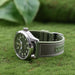Tratto 22mm Khaki Green Watch Strap For Men Nylon Silicone Hybrid With Stitching Display View