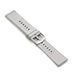 Tratto 22mm Light Grey Watch Strap For Men Nylon Silicone Hybrid With Stitching Top View