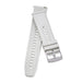 Tratto 22mm Light Grey Watch Strap For Men Nylon Silicone Hybrid With Stitching Bottom View