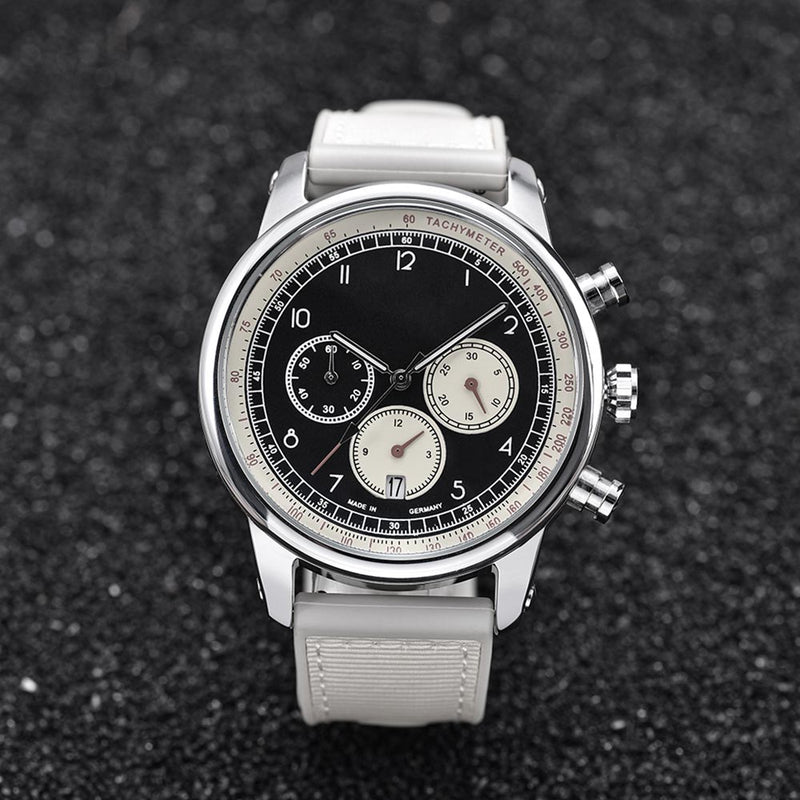 Watch Strap 22mm - Grey Light Tratto Hybrid (Silicone Rubber & Nylon)
