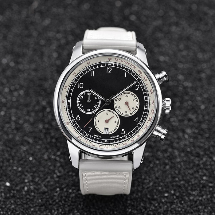 Watch Strap 22mm - Grey Light Tratto Hybrid (Silicone Rubber & Nylon)