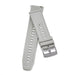 Tratto 22mm Grey Watch Strap For Men Nylon Silicone Hybrid With Stitching Bottom View