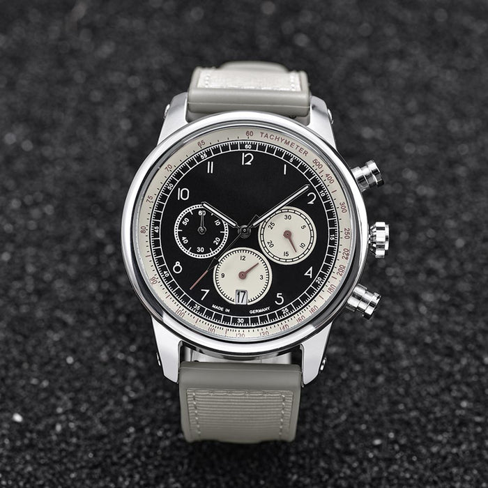 Watch Strap 22mm - Grey Tratto Hybrid (Silicone Rubber & Nylon)