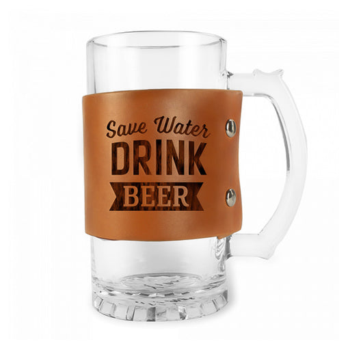 Men's Gift Beer Glass With Cover Save Water Drink Beer