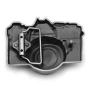 Photographic Camera Belt Buckle Pewter Grey Back